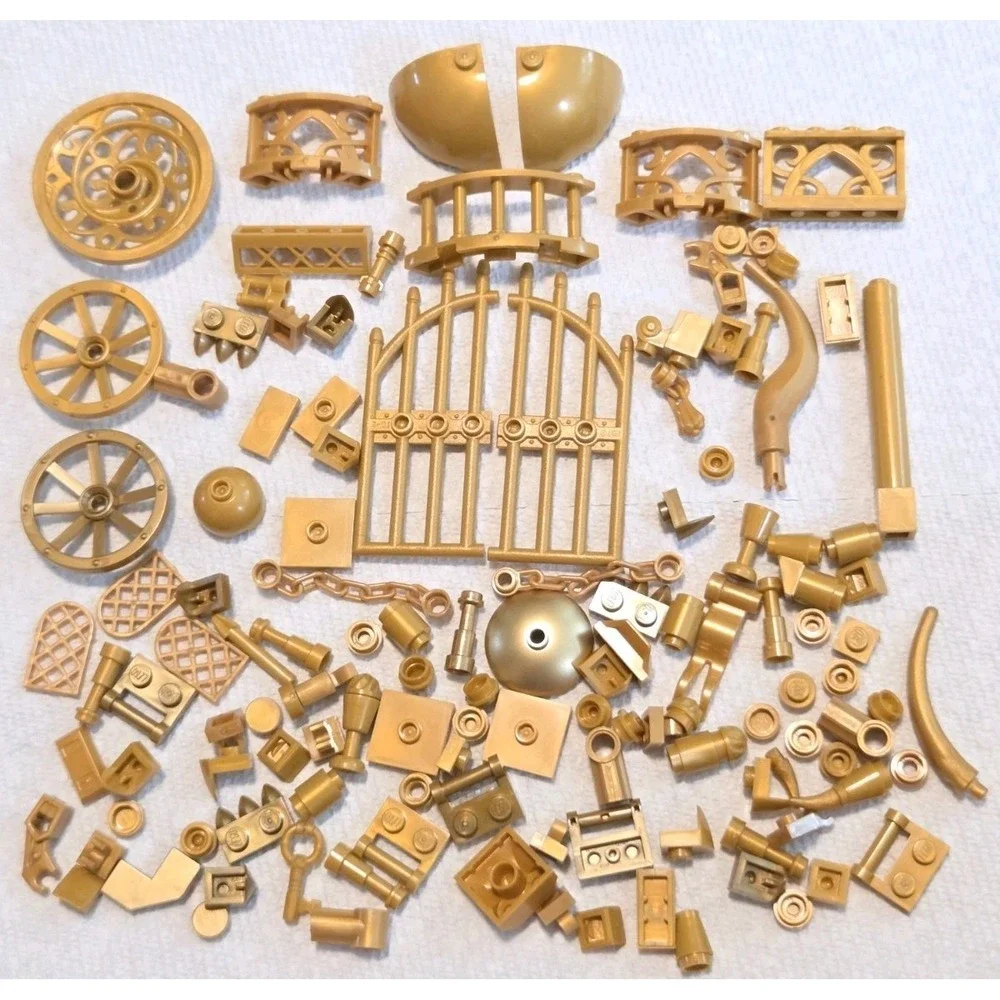 LEGO Gold Parts Lot Building Genuine Parts Pieces